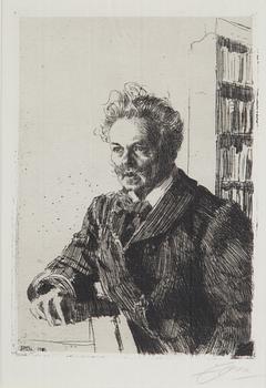 ANDERS ZORN, etching, 1910, signed in pencil.