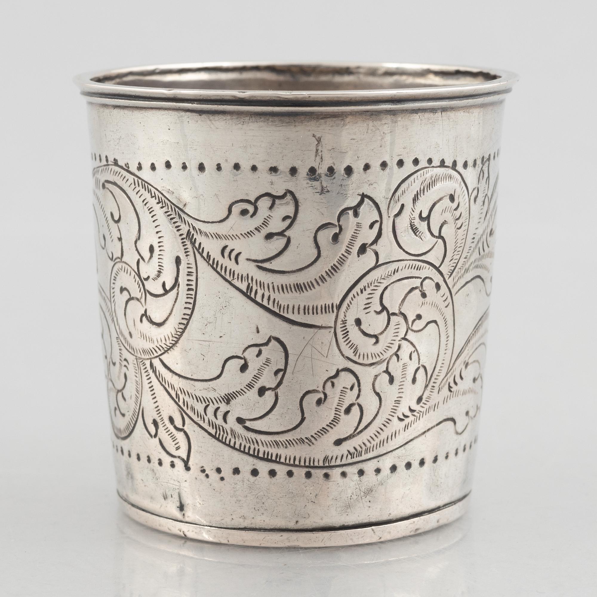 A Norwegian silver beaker, mark of Johan Peter Olsen Rust, Trondheim 1762.