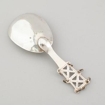 SKED, silver, Olof Forsberg, Luleå 1815. Vikt ca 33 gram.
