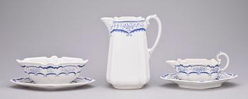 SERVIS, flintgods, 89 delar, "Rococo", Gustavsberg, 1800-talets slut.