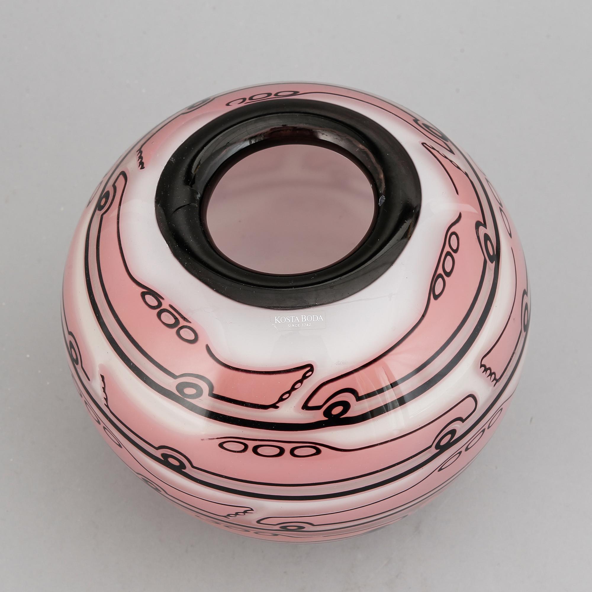 Olle Brozén, vas, glas,  signerad. Kosta Boda Limited Edition 4/20.