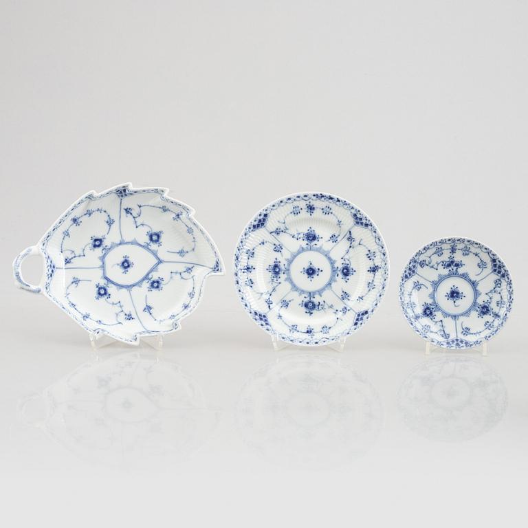 Royal Copenhagen, a 28-piece coffee service, 'Blue Fluted Half Lace', Denmark.