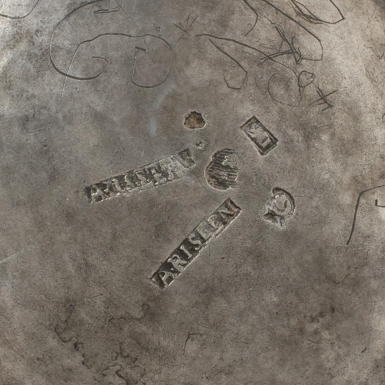 BÄGARE, silver, Anders Risén (1799-1825), Göteborg. Vikt 510 g.