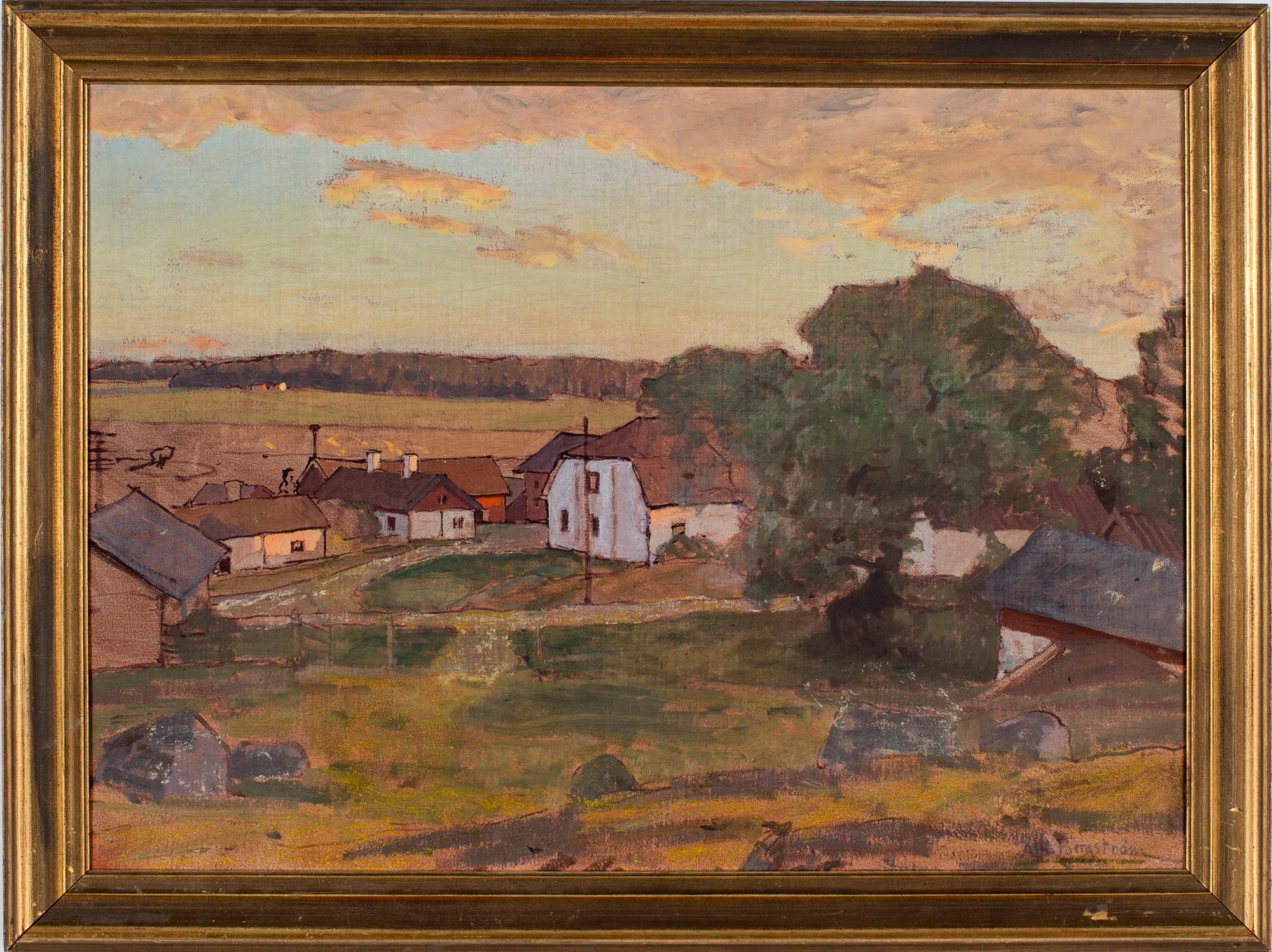 ALFRED BERGSTRÖM, Olja på duk, signerad.