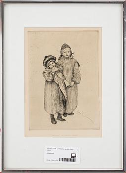 Carl Larsson · CARL LARSSON, etsning. Sign i plåten.