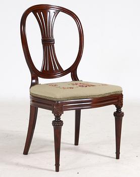 MATSALSGRUPP, 7 delar, gustaviansk stil, 1900-talets andra hälft.