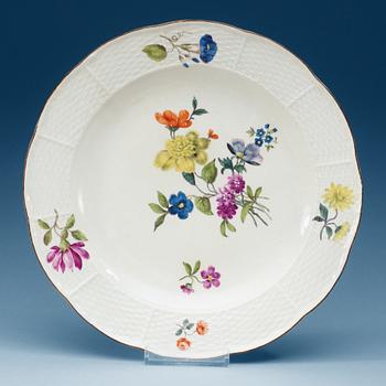 818. TALLRIKAR, fem stycken, porslin. Meissen, 1700-tal.