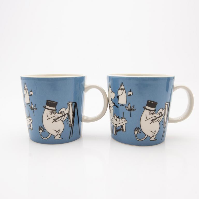 Moomin mugs, a pair, porcelain, Arabia, Finland 1990-96.