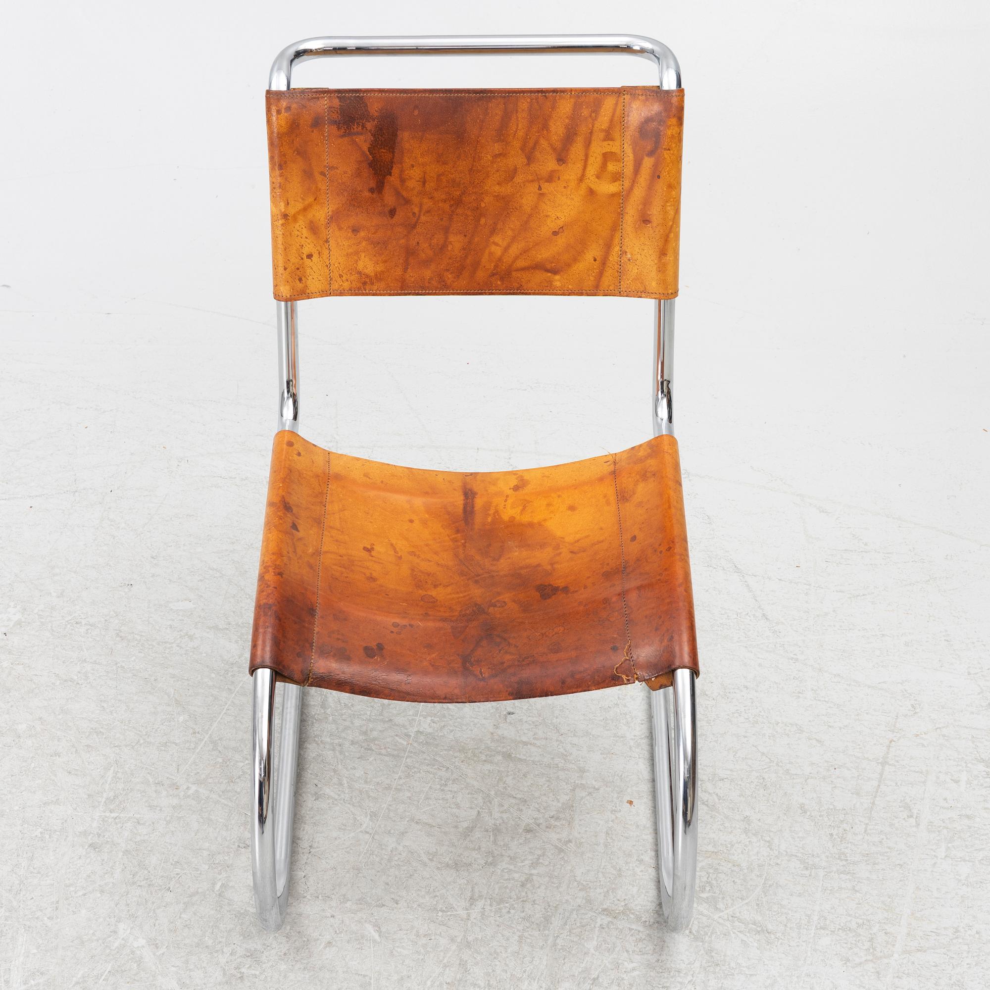 Ludwig Mies van der Rohe, Chair, "MR10", Thonet, likely 1970s.