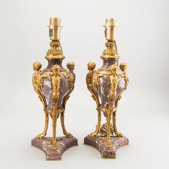 A pair of Louis XV-style table lamps.