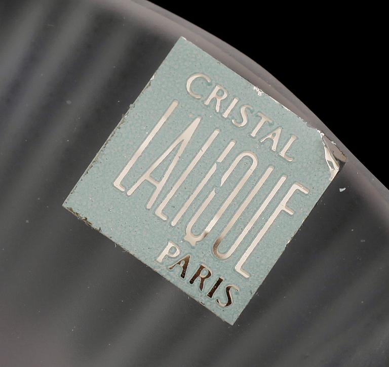 FÅGLAR, 2 st, glas, Lalique, signerade, Frankrike, 1900-talets mitt.