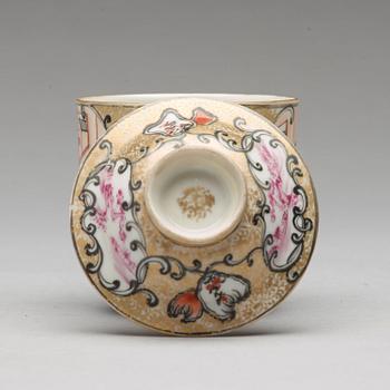 KOPP med FAT, porslin. Qingdynastin, Qianlong (1736-95).