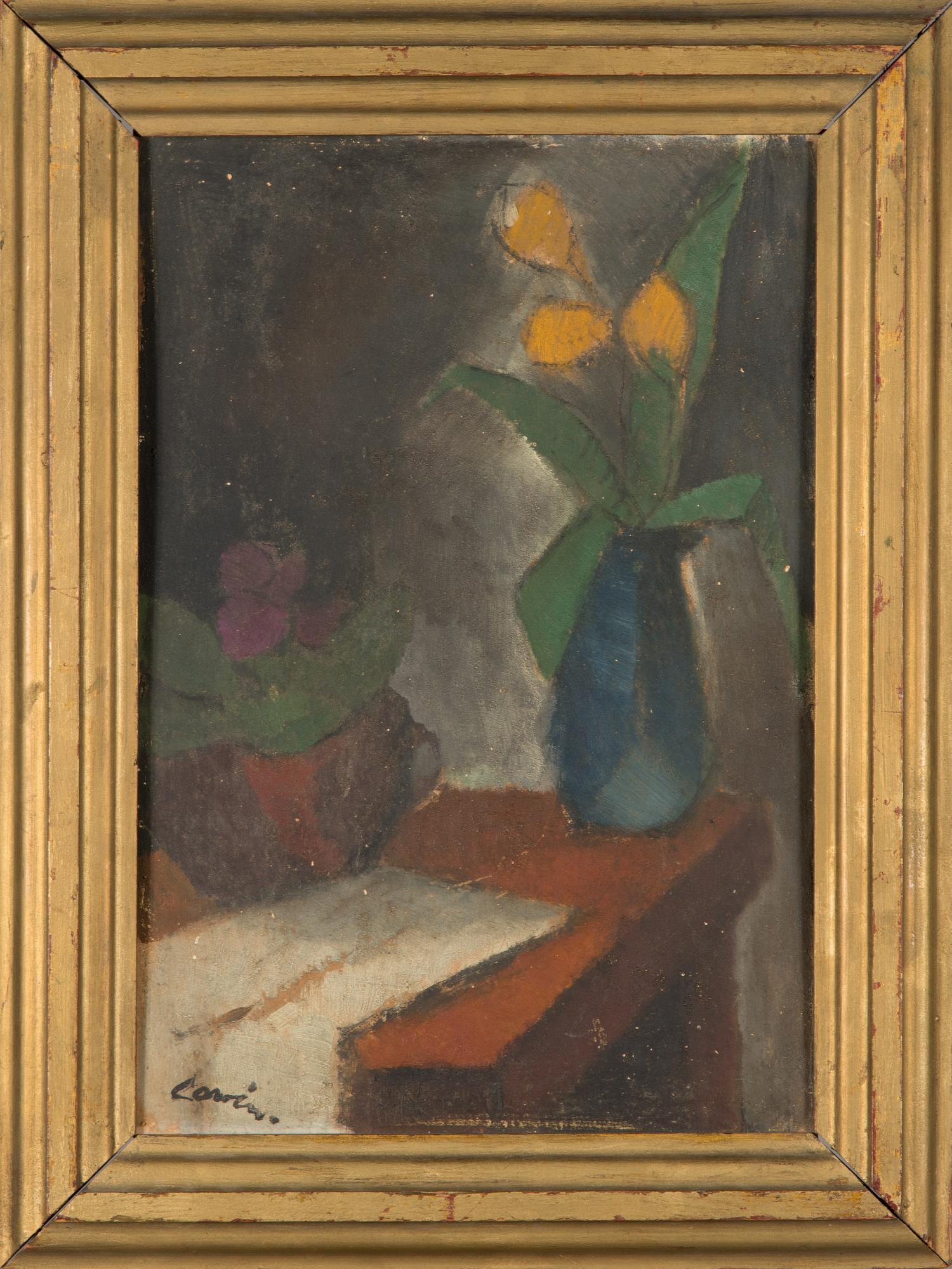 Alvar Cawén, olja på pannå, signerad.