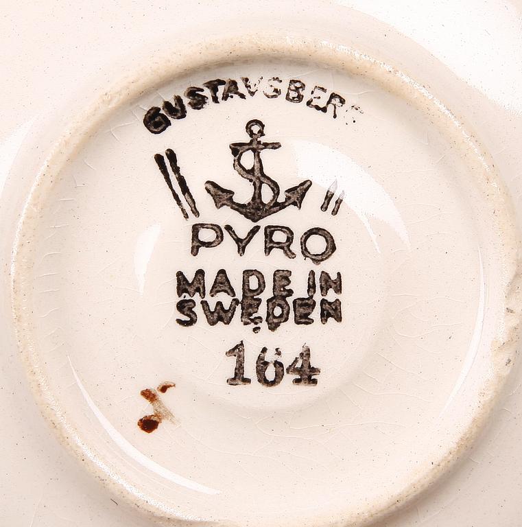 ÄGGKOPPAR, 16 st, porslin "Pyro" Wilhelm Kåge, Gustavsberg.