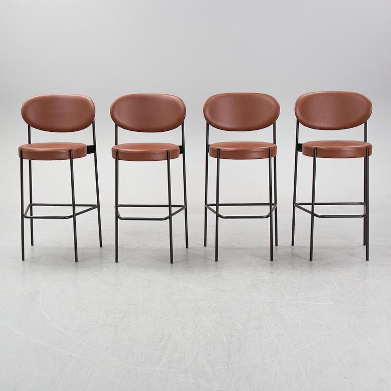 Verner Panton, four 'Series bar stool 430' bar stools, Verpan.