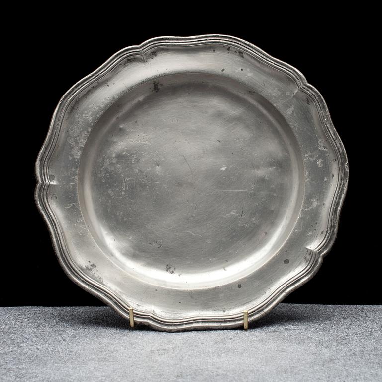 TENNTALLRIKAR, 2 st, tyska stämplar 1777.