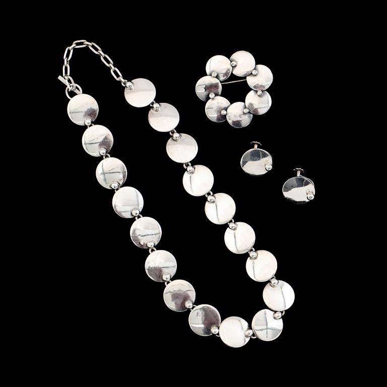 GARNITYR, sterlingsilver, Nils-Erik From, Danmark, sannolikt 1960-tal.