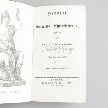 BOKPARTI, 8 delar, bla "Epigrammata" av M. Val. Martialis, Amsterdam 1644.