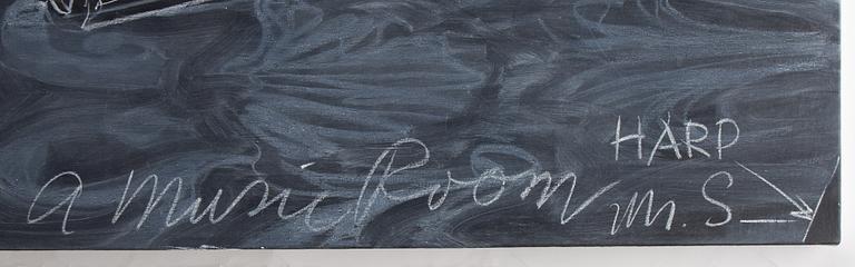 Ben Schonzeit, "Music Room: Blackboard Diptych".