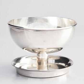 Birger Haglund, a sterling silver footed bowl. Stockholm 1969.