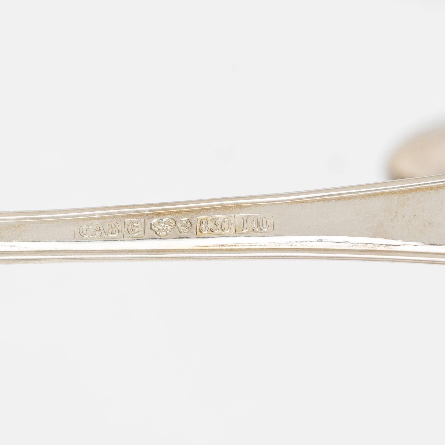 A 60-piece silver cutlery service, model Swedish, GAB, Eskilstuna, 1974-84.