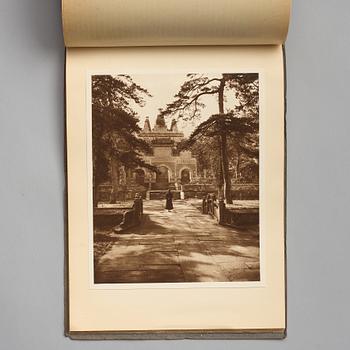 Two volumes of photo albums by Donald Mennie, 'Pictures of Peking', 1920.
