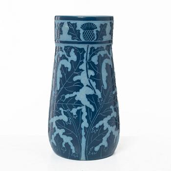 Vase, stoneware, sgraffito technique, Göteborg 1920, monogram signed A.N.