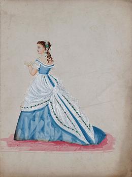 MODEPLANSCHER, 14 st, bla Ernest Leduc, 21 rue des Acacias, Montmartre, Paris 1800-talets andra hälft.