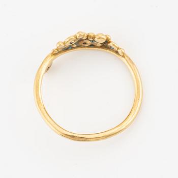 Ring, Wendes, 18K guld med briljantslipade diamanter.