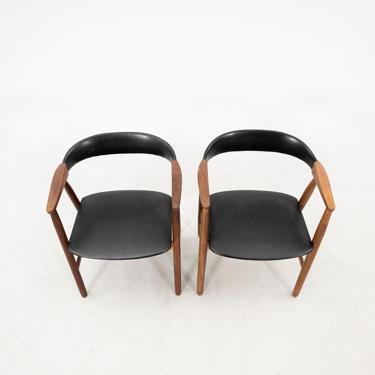 Armchairs, a pair, Denmark, mid-20th century.