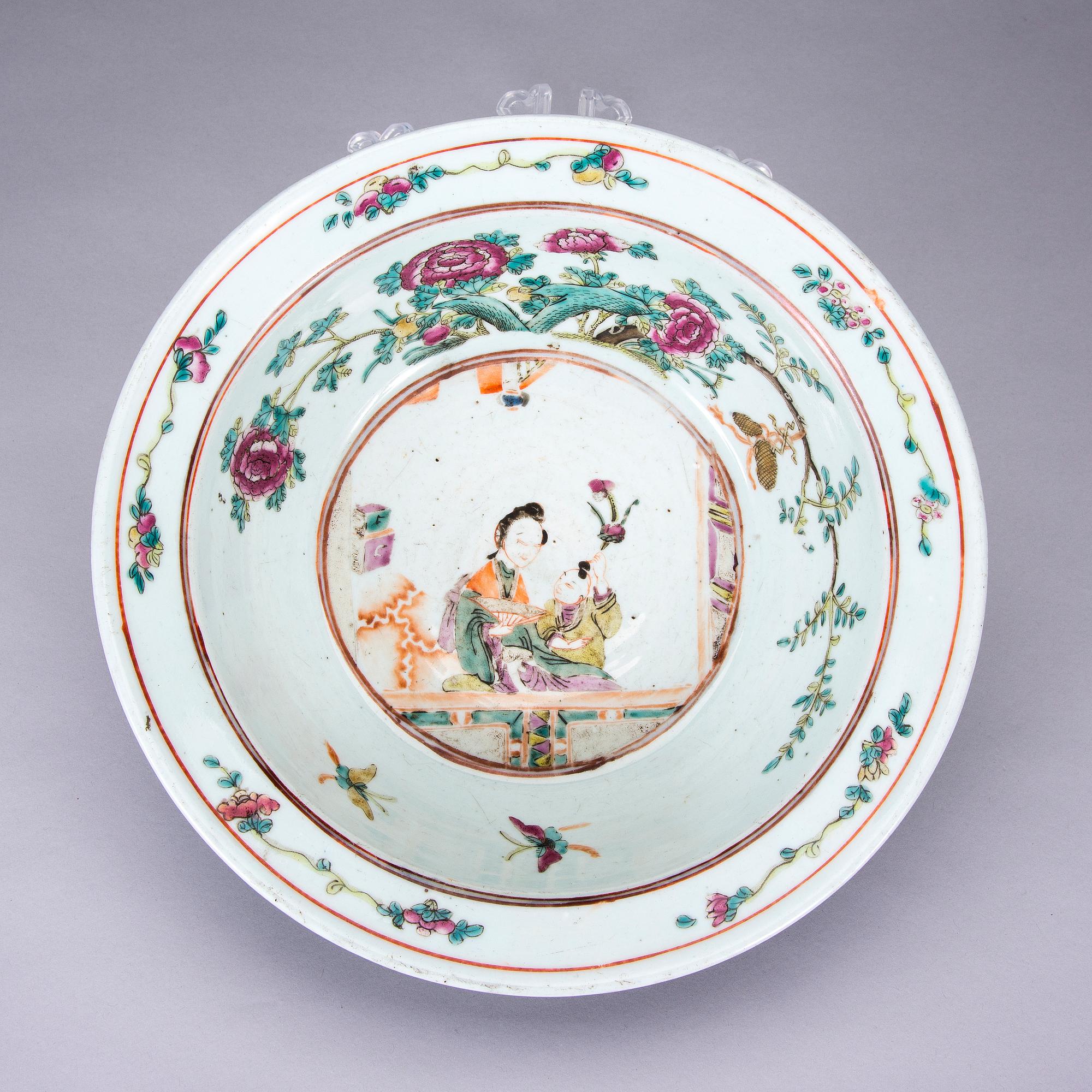SKÅL, porslin, Kina, 1800-talets senare hälft.