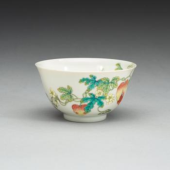 A Chinese famille rose bowl, Republic with Daoguang seal mark.