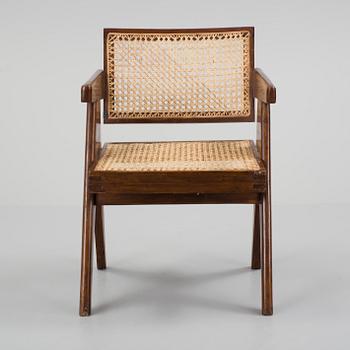 PIERRE JEANNERET, a desk chair for "pigeon hole desk", Chandigarh, India, 1950's.