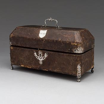 Teburkar, 3 st, sterlingsilver, Thomas Bumfriss och Orlando Jackson, London 1766. I schatull.