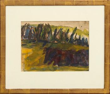 Staffan Hallström, a signed and dated gouache.