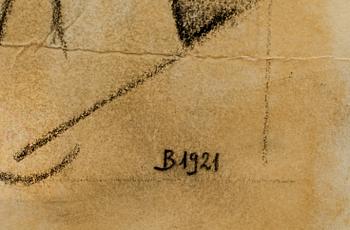 ALEXANDER VESNIN, blyerts, monogramsign och dat 1921.