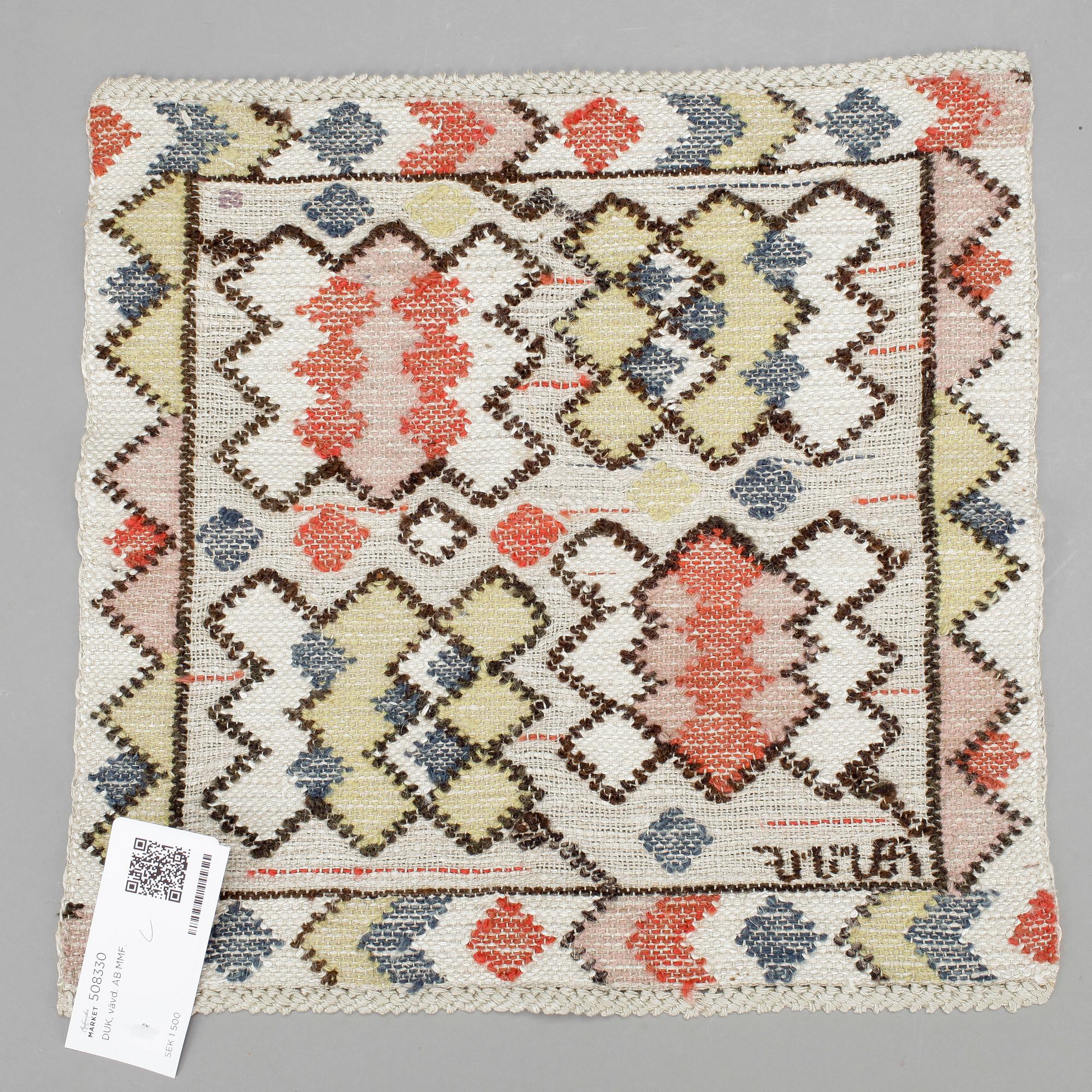 DUK, vävd. AB Märta Måås-Fjetterström, sign AB MMF.