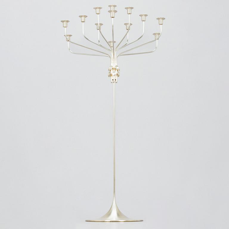 Tapio Wirkkala, a thirteen-candle silver candelabrum, model TW 412, Kultakeskus, Hämeenlinna Finland 2008.