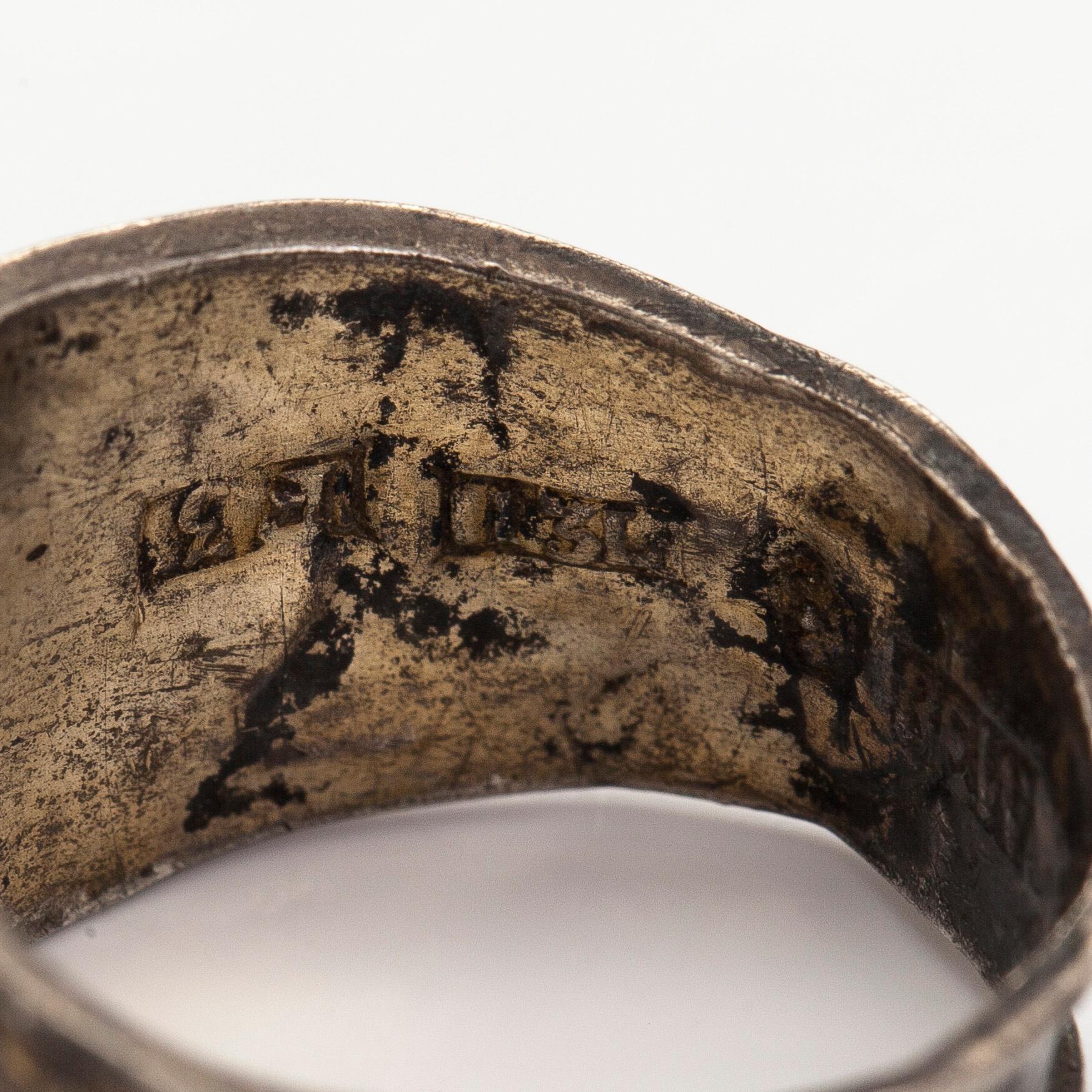 Sormukset, 3 kpl, hopeaa, Suomi 1800-luku.