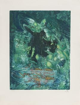 ROBERTO MATTA, etsning/akvatint, 10 st, "Hom'mere", signerade och numrerade 49/100. 1975.