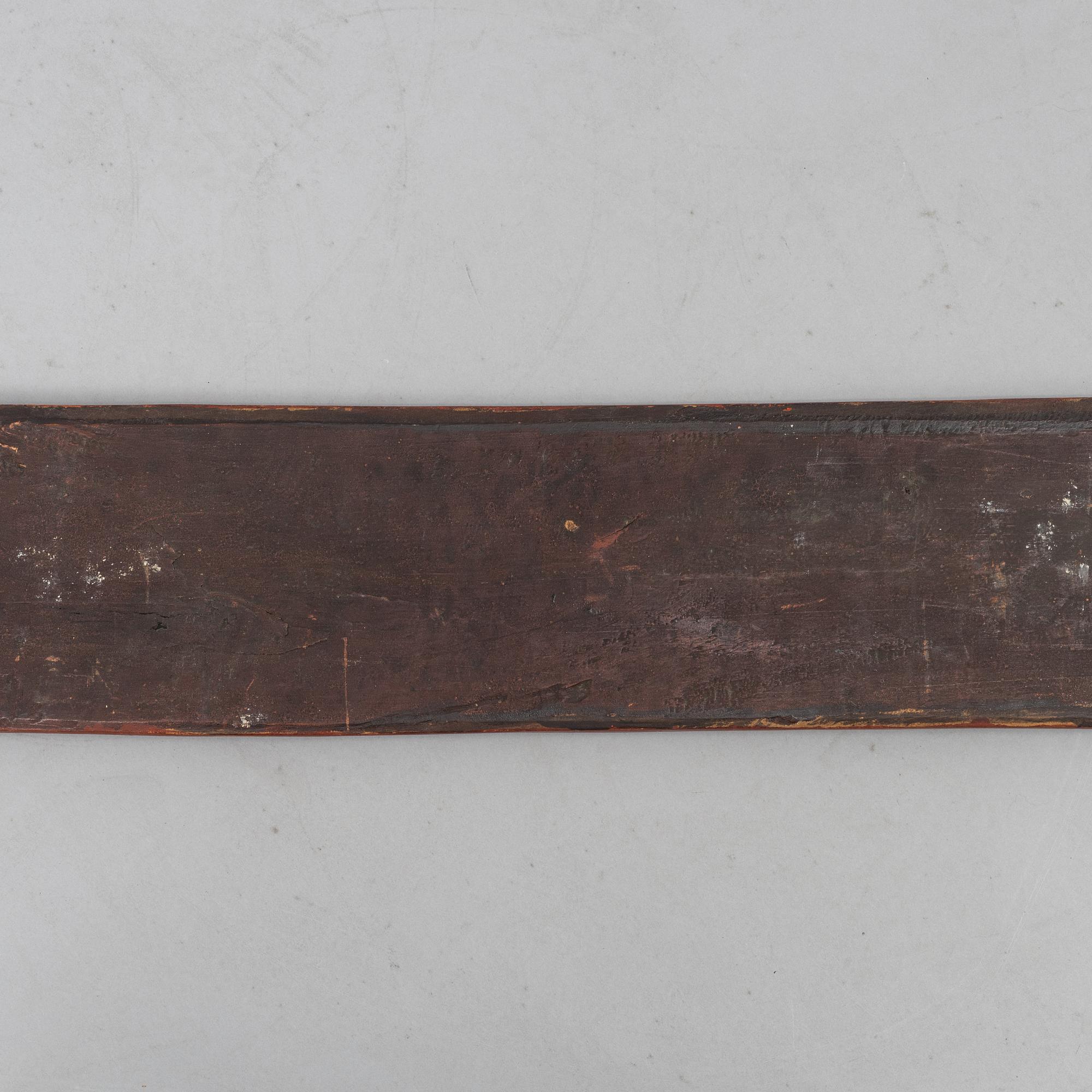 A group of three Chinese wooden panels, late Qing dynasty / around 1900.