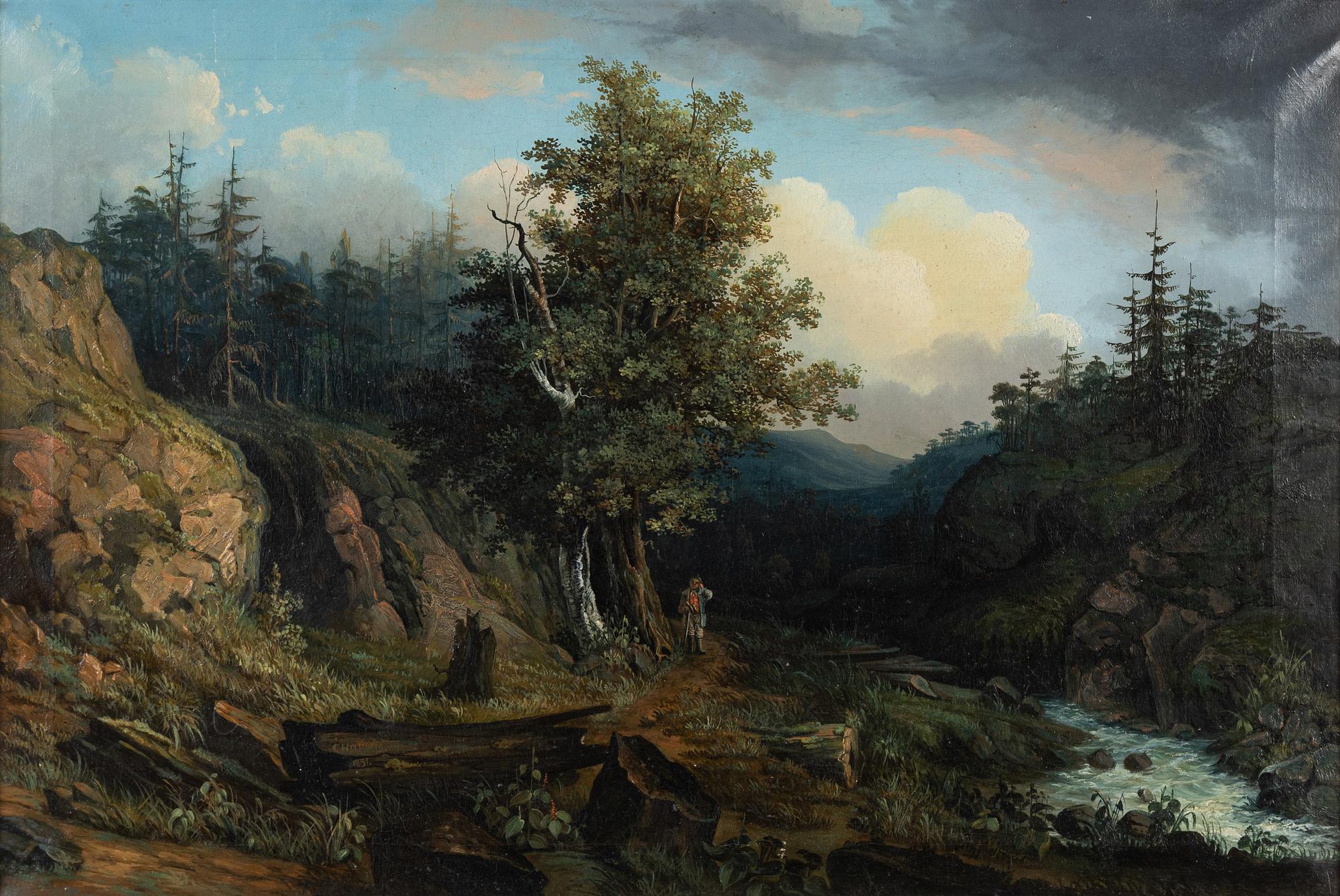 Carl PEter Hallberg, oil on canvas, signerad och daterad 1851.