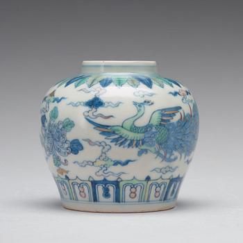 A doucai jar, Ming dynasty, Chenghua period 1465-87.