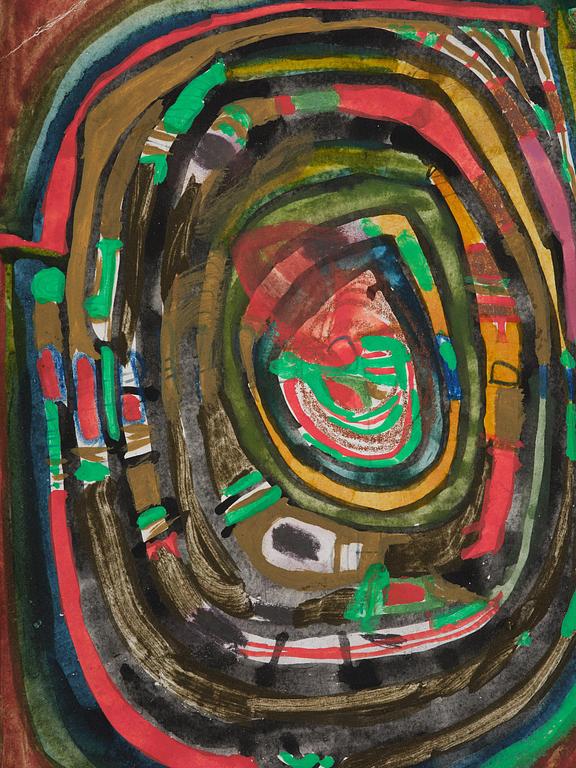 Friedensreich Hundertwasser, "Spirale und Karos",.