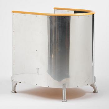 Mats Theselius, fåtölj, "Aluminiumfåtölj", Källemo, Värnamo, efter 1990.