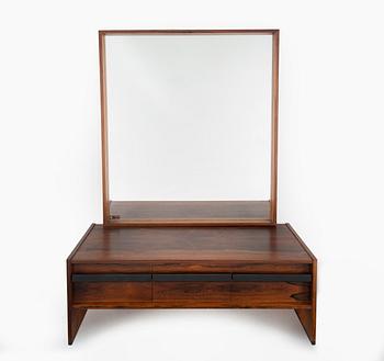 A mirror with a chest of drawer from Ateljé Glas & Trä, mid 20th century.