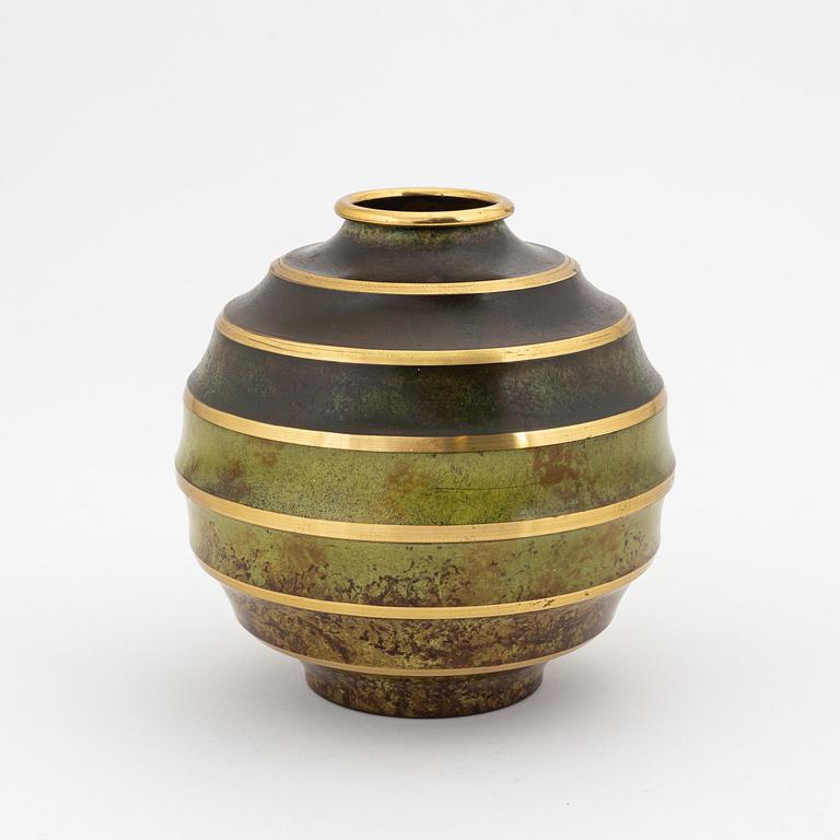Ä bronze Art Deco vase, Svenska Metallverken, 1920's/1930's.