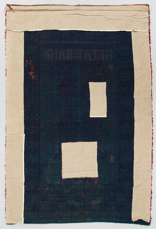 A late 19th Century Finnish folk art long pile ryijy-rug. Circa 205 x 135 cm.