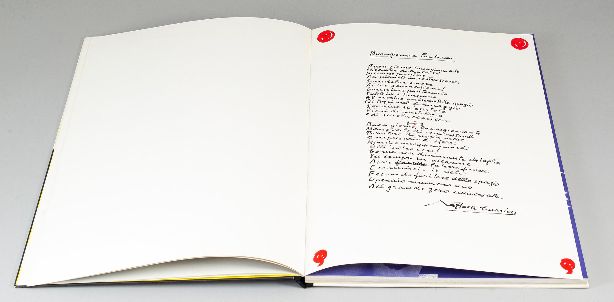 LUCIO FONTANA, book, "Manifiesto Blanco 1946 Spazialismo", 1966.