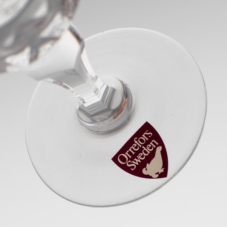 INGEBORG LUNDIN, glasservis, 35 delar, glas, "Silvia", Orrefors.